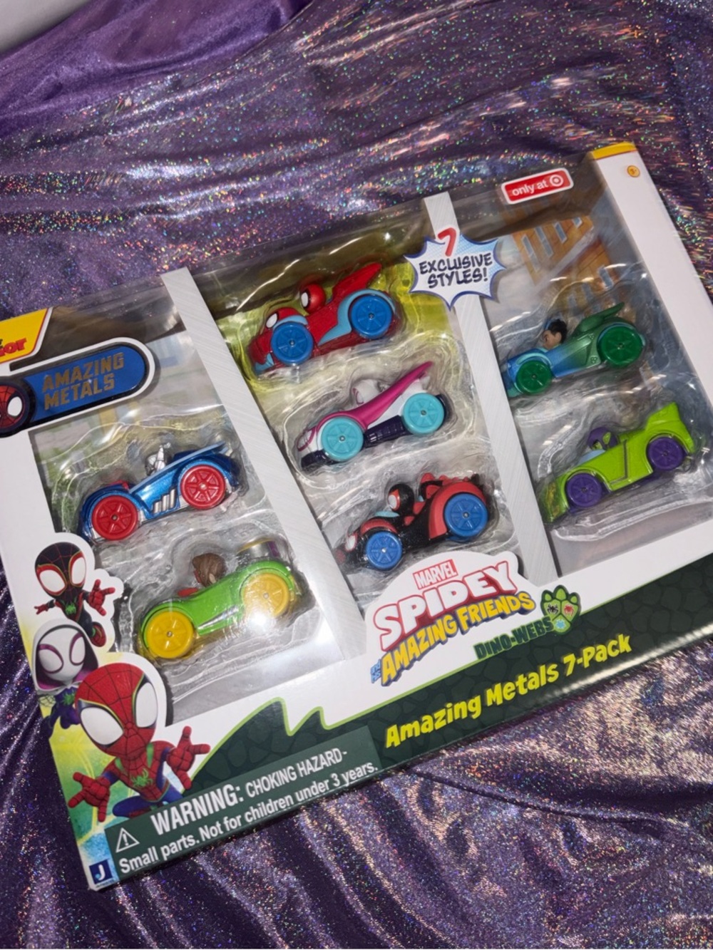 EXCLUSIVE Marvel Spidey & Amazing Friends Dino-Webs Amazing Metals